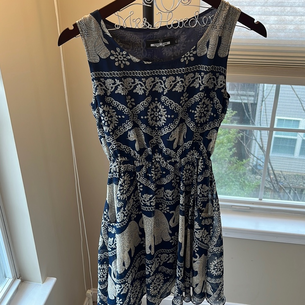 Paper Planes Elephant Print Dress